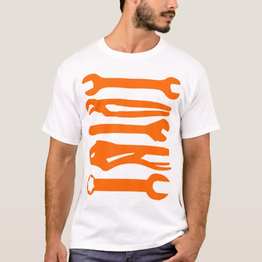 T-shirt Outils - Orange (Devant)