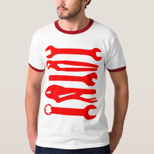 T-shirt Outils - Rouge (Devant)