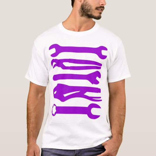 T-shirt Outils - Violet (Devant)
