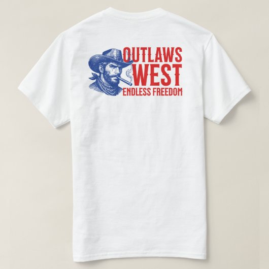 T-shirt Outlaw West Cowboy (Design dos)