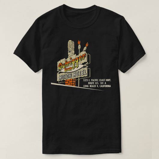 T-shirt Outrigger Inn Vintage Tiki (Design devant)