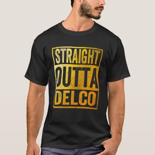 T-shirt Outta Delco Delaware Comté de Pennsylvanie (Devant)