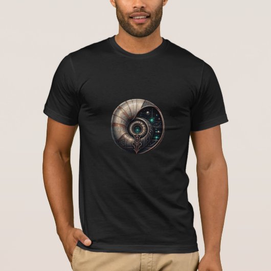 T-shirt OUTTA SPACE — Shell Galaxy Inside (Devant)