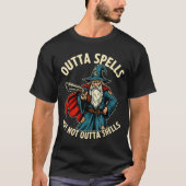 T-shirt Outta Spells But Not Outta Shells Wizard Fantasy M (Devant)