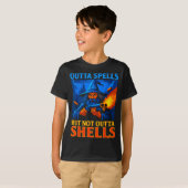 T-shirt Outta Spells But Not Outta Shells Wizard Fantasy M (Devant entier)