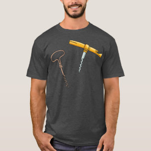T-shirt Ouverture de bouteille de vin de tire-bouchon