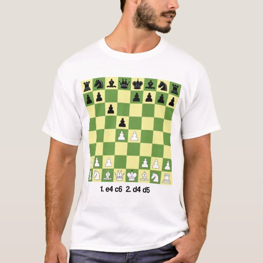 T-shirt Ouverture d'échecs de défense caro-kann Chemise d' (Devant)