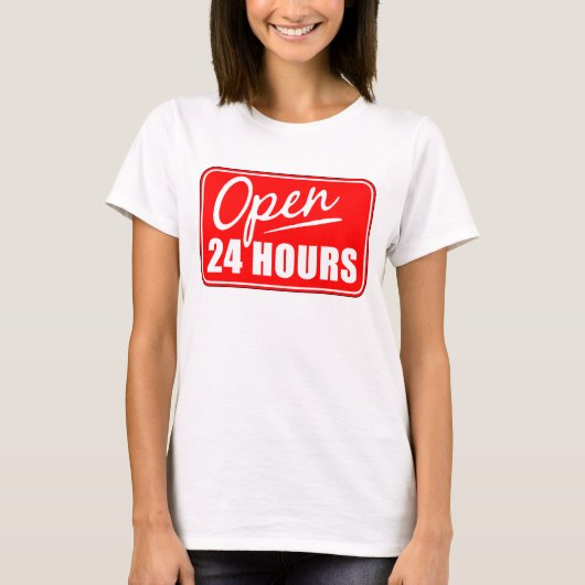 T-shirt Ouvrez 24 heures (Devant)