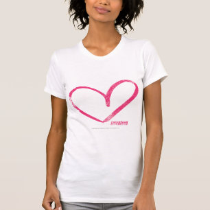 T-shirt Ouvrez le magenta de coeur