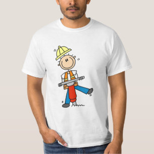 T-shirt Ouvrier du bâtiment avec marteau-piqueur