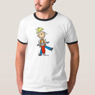 T-shirt Ouvrier du bâtiment avec marteau-piqueur