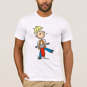 T-shirt Ouvrier du bâtiment avec marteau-piqueur