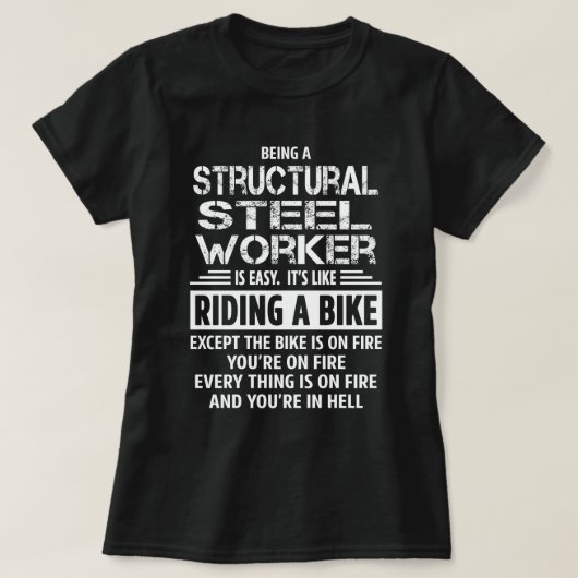 T-shirt Ouvrier en acier structurel (Design devant)