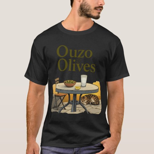 T-shirt Ouzo et olives (Devant)