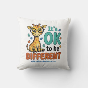 T-shirt over autism bewustzijn verschillende giraf kussen