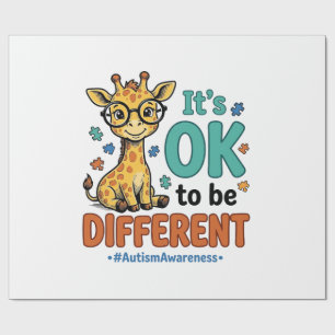 T-shirt over autismabewustzijn verschillende giraf cadeaupapier
