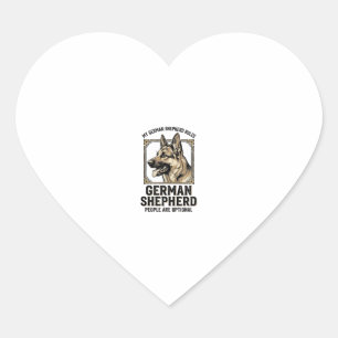 T-shirt over Duitse herder voor hondenliefhebbers Hart Sticker