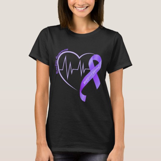 T-shirt Overdose Awareness Month Purple Ribbon Heart Suprt (Devant)