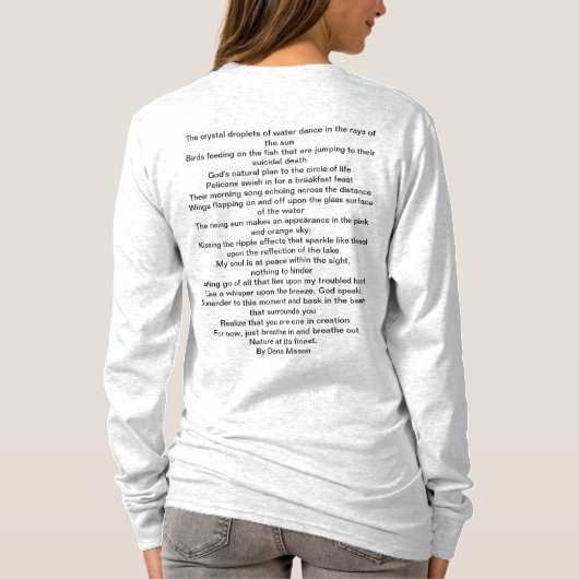 T-Shirt overgave aan het meer (Achterkant)