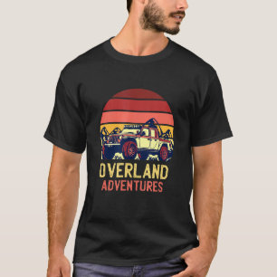 T-shirt Overland Adventures Retro Vintage Sunset 4x4 Voitu