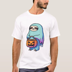 T-Shirt Oversize Halloween Fantôme de Paresseux