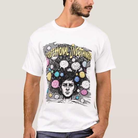 T-shirt overthinker funny design (Devant)