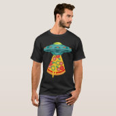T-shirt OVNI Alien Enduction Pizza Restauration rapide Lov (Devant entier)