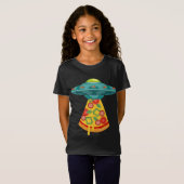 T-Shirt OVNI Alien Enduction Pizza Restauration rapide Lov (Devant entier)