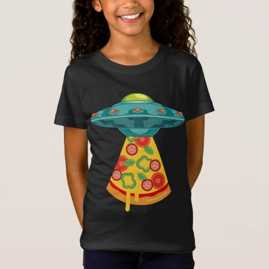 T-Shirt OVNI Alien Enduction Pizza Restauration rapide Lov (Devant)