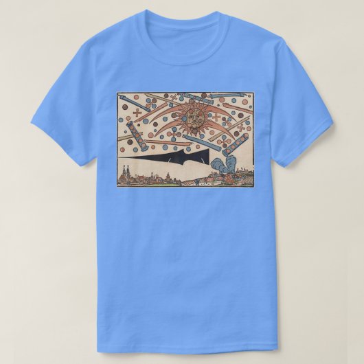 T-shirt OVNI dans l'art antique bataille sur Nuremberg ou  (Design devant)