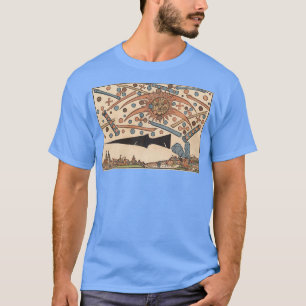 T-shirt OVNI dans l'art antique bataille sur Nuremberg ou 