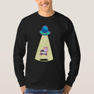 T-shirt Ovni Prend Vache Galaxie Vaisseau Spatial Extrater