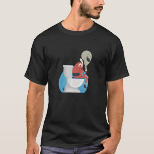 T-shirt OVNI Toilette Alien