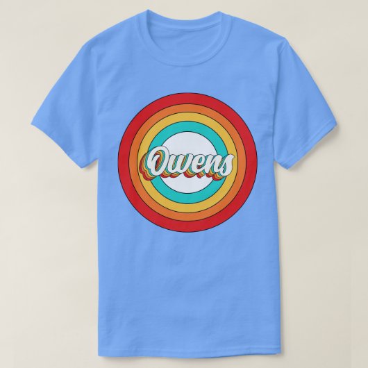 T-shirt Owens Nom Chemise Vintage Owens Cercle (Design devant)