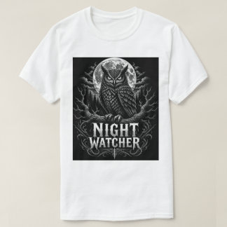 T-shirt Owl Art | Veilleur de Nuit | Oiseau Sage V