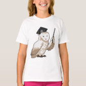 T-shirt Owl as Teacher with Pointer (Devant)