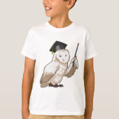 T-shirt Owl as Teacher with Pointer (Devant)