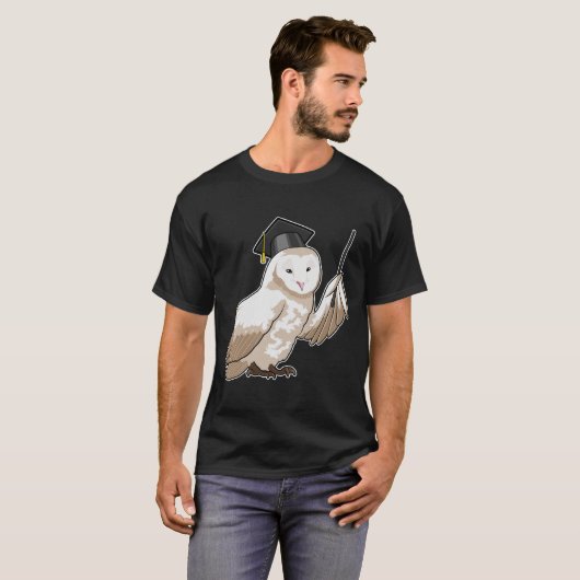 T-shirt Owl as Teacher with Pointer (Devant entier)