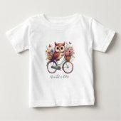 T-Shirt Owl Bicycle Bicycle (Devant)