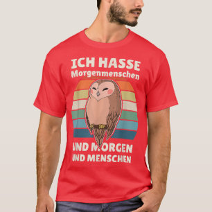 T-shirt Owl Birds Ornithologist Biology Biologist Night Cu