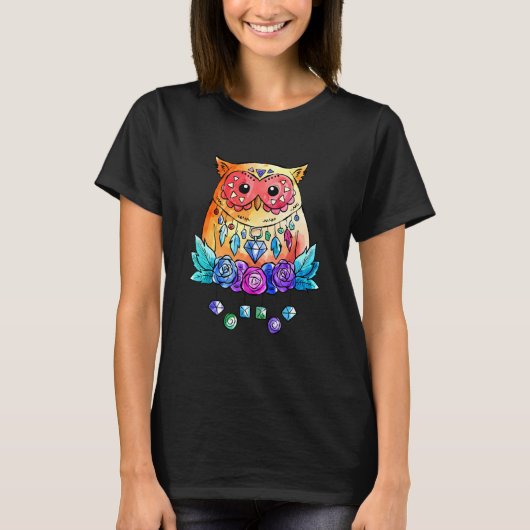 T-shirt Owl Boho Chic (Devant)