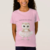 T-Shirt Owl Dancing Pink Tutu Ballerina (Devant)