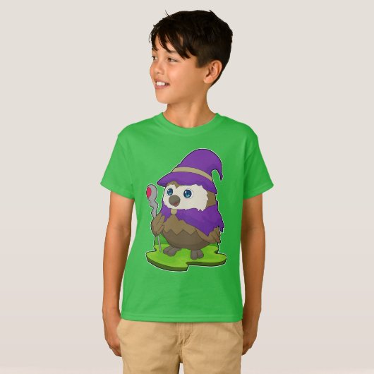 T-shirt Owl Halloween Witch (Devant entier)