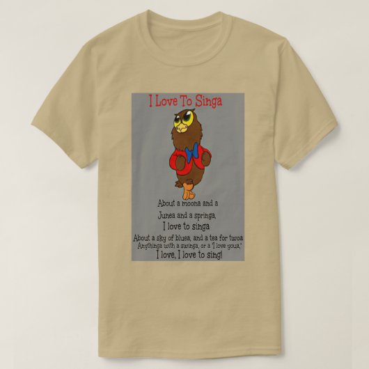 T-shirt Owl Jolson J'aime Singa (Design devant)