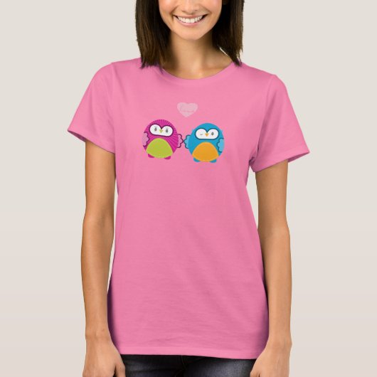 T-shirt OWL LOVE :: fille vive + garçon (Devant)