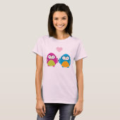 T-shirt OWL LOVE :: fille vive + garçon (Devant entier)