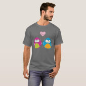 T-shirt OWL LOVE :: fille vive + garçon (Devant entier)