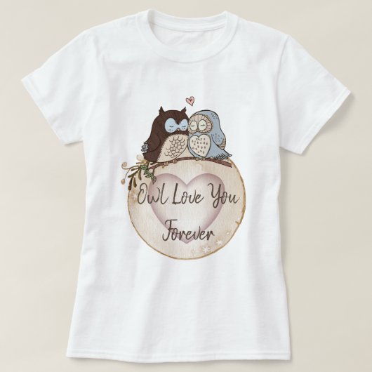T-shirt Owl Love You Forever (Design devant)