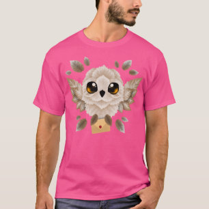 T-shirt Owl Mail De Feuilles