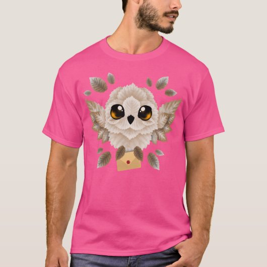 T-shirt Owl Mail De Feuilles (Devant)